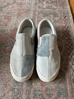 VANS Classic Slip-On 98 DX Suede Anaheim Factory Luxe Mix/Gray Women 5.5